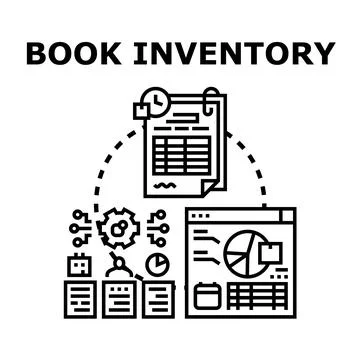 Inventory management concept optimizing data analysis system Stock Illustration