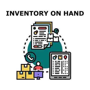 Inventory management concepts with digital tracking and document control Stock Illustration