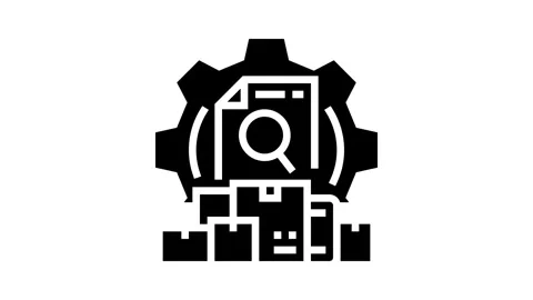 Inventory management glyph icon animation Stock Footage 326139882