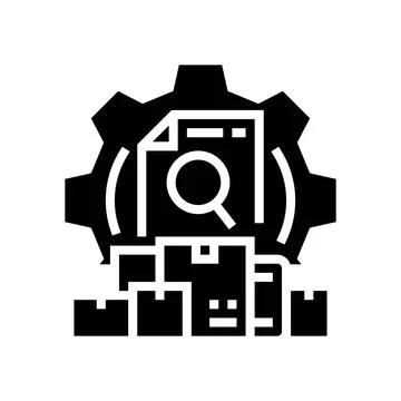 Inventory management glyph icon vector illustration Stock Illustration