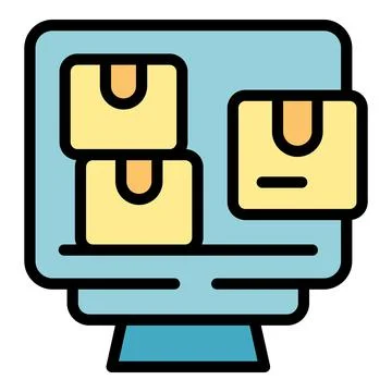 Inventory management icon vector flat イラスト素材