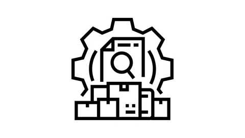 Inventory management line icon animation Stock Footage 326121555