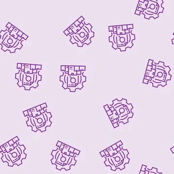 Inventory management line seamless pattern Stock Illustration