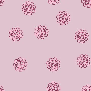 Inventory management logistic manager line seamless pattern イラスト素材