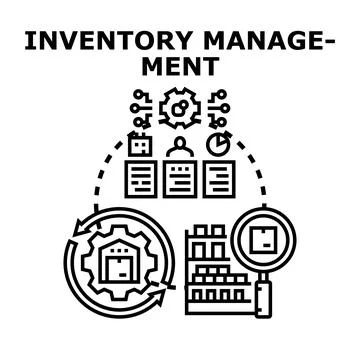 Inventory management process for efficient warehouse logistics Stock Illustration