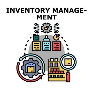 Inventory management process for efficient warehouse logistics Stock Illustration