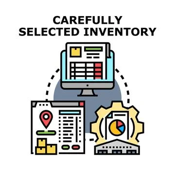 Inventory management system optimizing warehouse logistics and product sele.. Stock Illustration