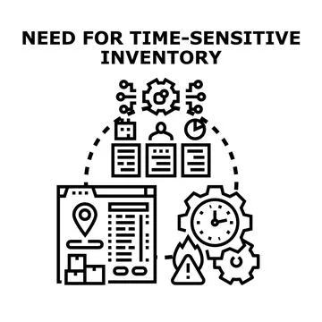 Inventory management for time sensitive supply chain goods Stock Illustration