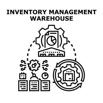 Inventory management warehouse processes optimization system 스톡 일러스트