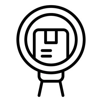 Inventory optimization icon outline vector. Digital management Stock Illustration