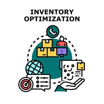 Inventory optimization process for efficient supply chain management Stock Illustration