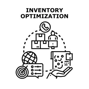 Inventory optimization process for efficient supply chain management Stock Illustration