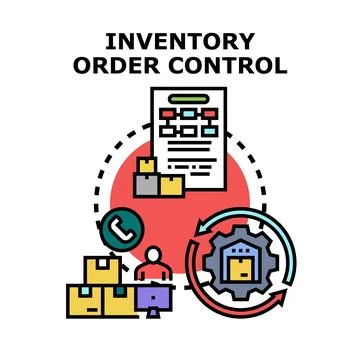 Inventory order control managing stock supply chain process 库存插图