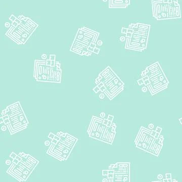 Inventory paperwork line seamless pattern Stock Illustration