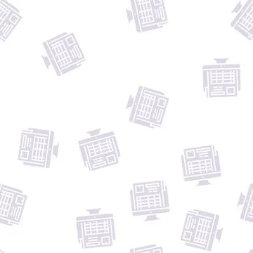 Inventory report glyph seamless pattern Illustrazione stock