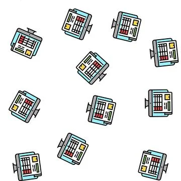 Inventory report vector seamless pattern Stock Illustration