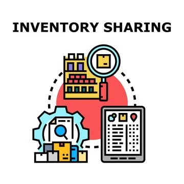 Inventory sharing system concept for supply chain management 库存插图