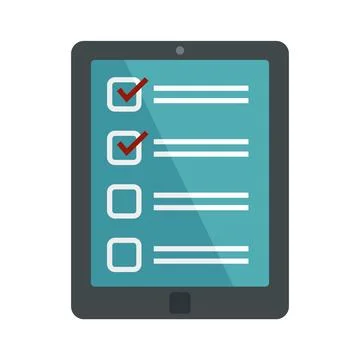 Inventory tablet icon flat isolated Stock Illustration