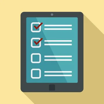 Inventory tablet icon, flat style Stock Illustration