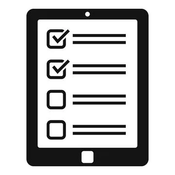 Inventory tablet icon, simple style Stock Illustration