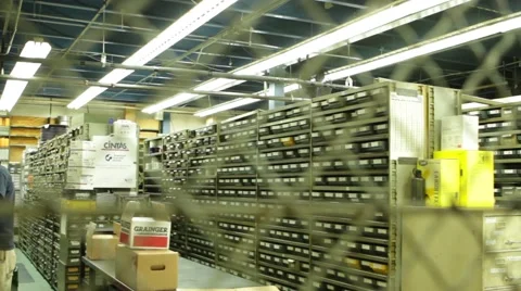 Inventory through the fence Stock Footage 66766091