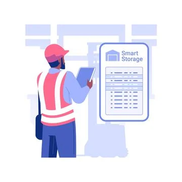 Inventory tracking isolated concept vector illustration. Ilustración de archivo