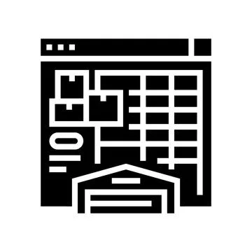 Inventory value report glyph icon vector illustration Stock Illustration