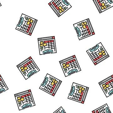 Inventory value report vector seamless pattern 스톡 일러스트