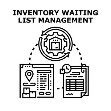 Inventory waiting list management process illustration 库存插图