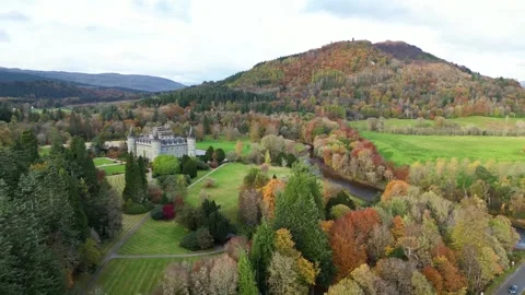 Inveraray Castle (2) Stock Footage 254488037