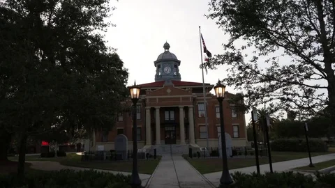 Inverness, FL  courthouse timelapse Stock Footage 75816752