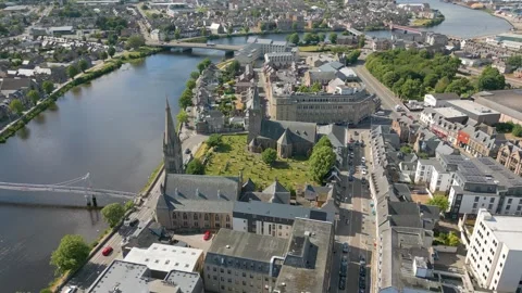 Inverness in Scotland by drone Stock Footage 281262222
