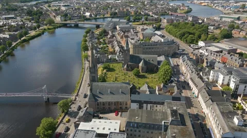 Inverness in Scotland by drone Stock Footage 281262265