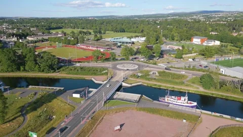 Inverness in Scotland by drone Stock Footage 281262276