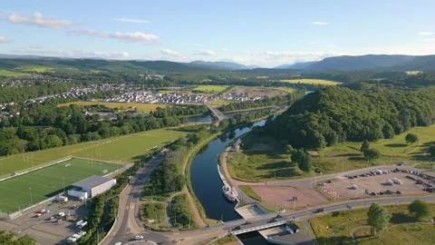 Inverness in Scotland by drone Stock Footage 281262329