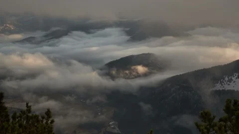 Inverse weather with moving clouds, Stock Footage 146084076