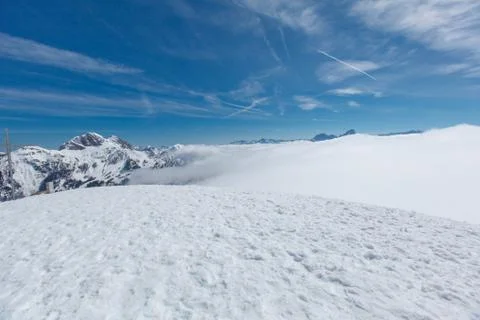 Inversion in the Austrian Alps. Stock Photos