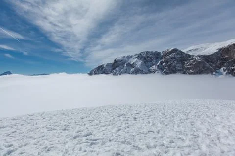 Inversion in the Austrian Alps. Stock Photos