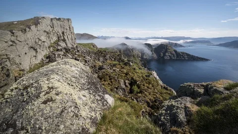 Inversion falling over the cliff Stock Footage 122946724