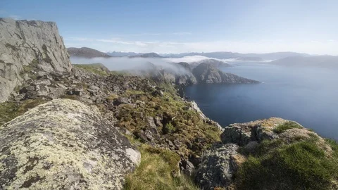 Inversion falling over the cliff Stock Footage 122947262