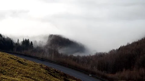 Inversion in the mountains Stock Footage 58917106