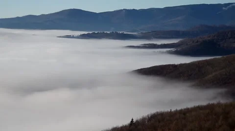 Inversion in the mountains Stock Footage 58917122