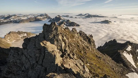 Inversion in the mountains Stock Footage 97305278