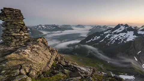 Inversion over the norwegian valley Stock Footage 147436393