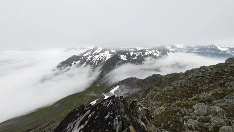 Inversion stream in the mountain area Stock Footage 147441138