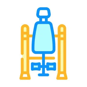 Inversion table color icon vector illustration flat Illustrazione stock