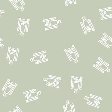 Inversion table line vector seamless pattern flat Stock Illustration