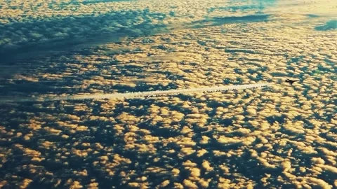 Inversion trail behind the aircraft Stock Footage 165092818