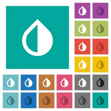 Invert colors square flat multi colored icons Stock Illustration