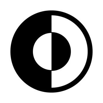Invert mode icon line isolated on white background. Black flat thin icon on.. Ilustração Stock